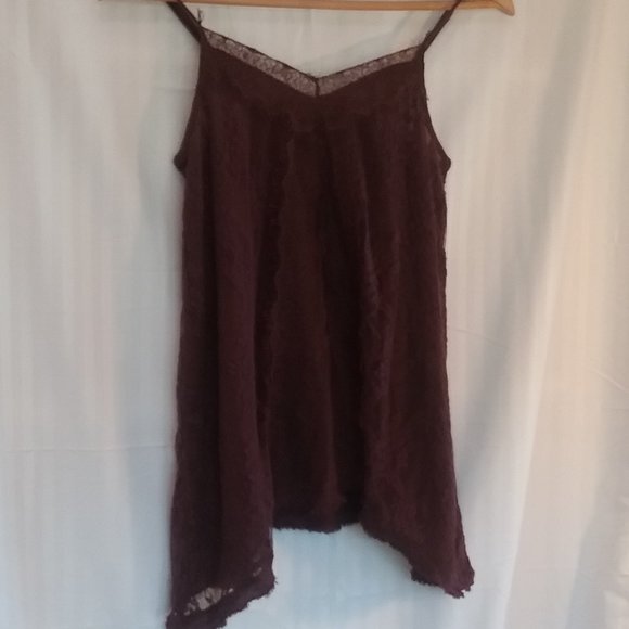 🌞 New American Eagle Camisole Burgundy Lace  XS - Picture 10 of 14